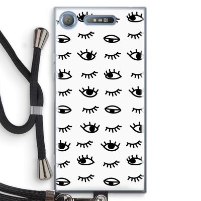 Eye pattern #2: Sony Xperia XZ1 Transparant Hoesje met koord