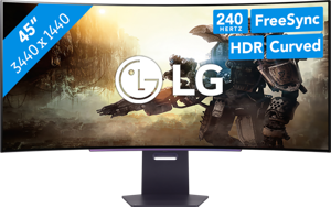 LG 45GS95QE-B computer monitor 114,3 cm (45") 3440 x 1440 Pixels Wide Quad HD OLED Zwart