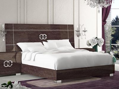 Bed PRADO 160x200 cm walnoot gelakt Bed PRADO 160x200 cm walnoot gelakt