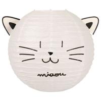 Japanse bol lampion - Kat/Poes thema - D35 cm - Sint Maarten lampion - Tuinfeest - Versiering