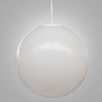Pendelarmatuur Bol van polyethyleen pendel wit diameter 400mm E27 13005