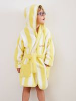 TRANSAT gestreepte badjas voor kinderen geel, gestreept
