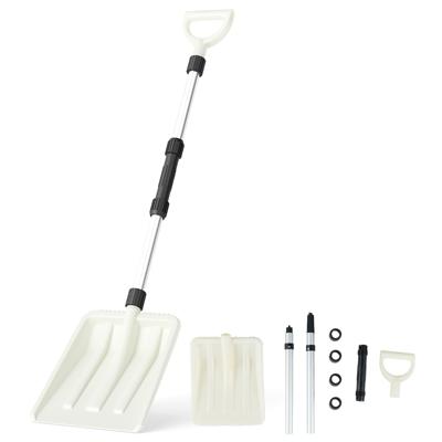 Sneeuwschuiver 26 cm Breed Lichte Sneeuwschuiver met Ergonomische Handgreep en Robuuste Aluminium Steel Wit