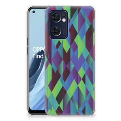 OPPO Reno 7 5G | Find X5 Lite | TPU Hoesje | Abstract Green Blue