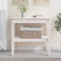 Wandtafel 80x40x75 cm massief grenenhout wit - thumbnail