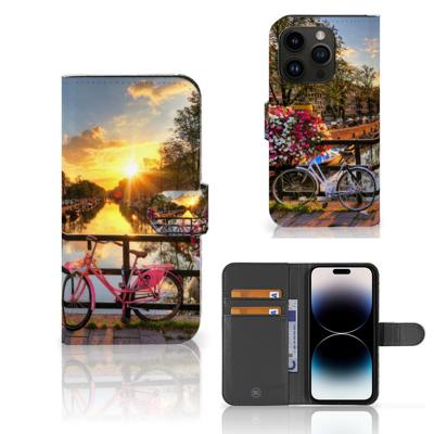 iPhone 15 Pro | Flip Cover | Amsterdamse Grachten | Portemonnee hoesje