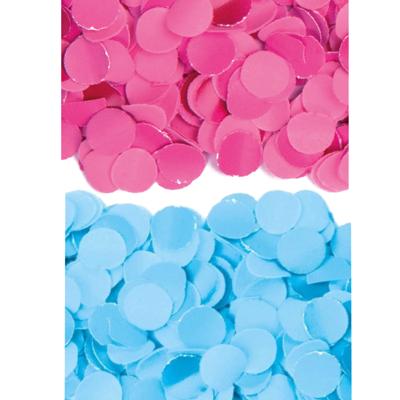 Confetti snipprs - 2 kilo - fuchsia roze en blauw - papier - babyshower - geboorte versiering