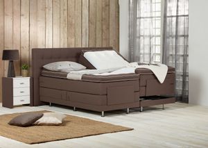 Boxspring Sandsberg elektrisch | 240x220| lichtgrijs | totaalBED | Kingsize bed