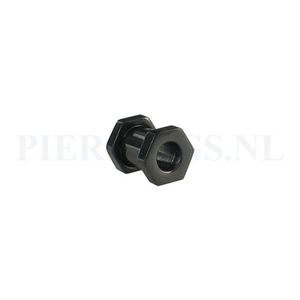 Tunnel zeshoek zwart 6 mm 6 mm