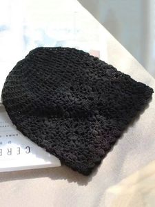 Crochet Knitted Floral Hollow Out Beanie Hat