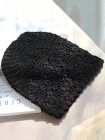 Crochet Knitted Floral Hollow Out Beanie Hat