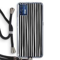 Stripes: Motorola Moto G9 Plus Transparant Hoesje met koord