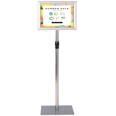 Stabiele Informatiestandaard Presentatie Standaard Reclamestandaard A4 Posterstandaard Standaard met Poster Frame en Bord Zilver