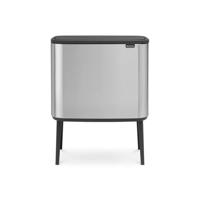 Brabantia Bo Touch Bin Afvalemmer - 3x11 liter - 3 kunststof binnenemmers - matt steel fingerprint proof 316081
