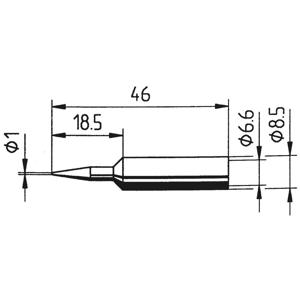 Ersa 0832BDLF Soldeerpunt Potloodvorm, Ersadur Grootte soldeerpunt 1 mm Inhoud: 1 stuk(s)