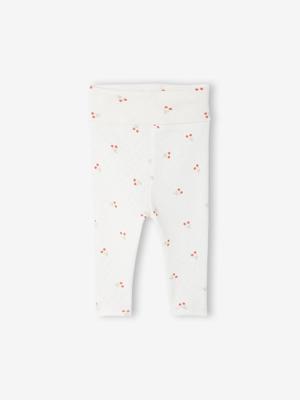Legging baby meisjes opengebreide stof ecru