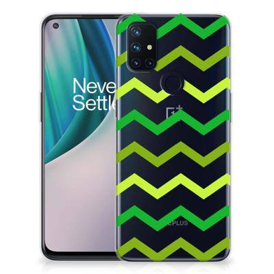 OnePlus Nord N10 5G | TPU bumper | Zigzag Groen