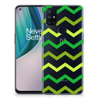 OnePlus Nord N10 5G | TPU bumper | Zigzag Groen