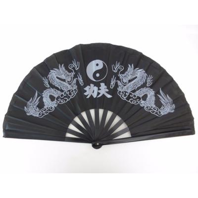 Chinees/aziatisch Waaier - Tai Chi - zwart - 62 x 33 cm - Oosters decoratie voor muur