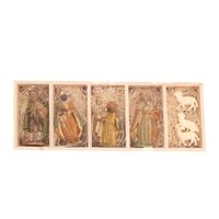 Kerststal/kerstbeelden van de 3 koningen, herder en schapen 12 cm - thumbnail