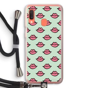 Lipjes: Samsung Galaxy A20e Transparant Hoesje met koord