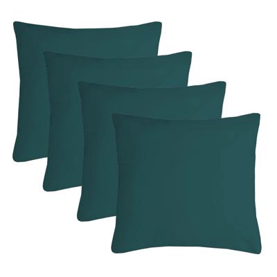 Stof Textile sierkussen Nelson - 4x - petrol - 40 x 40 cm - bank kussens - polyester