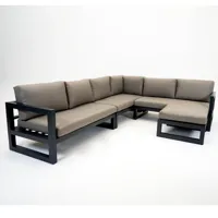 Grosso hoekbank 4 delig groot L antraciet