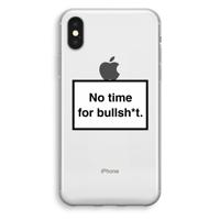 No time: iPhone XS Transparant Hoesje