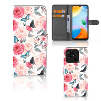 Xiaomi Redmi 10C Hoesje Butterfly Roses