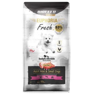 BIOFEED Euphoria Fresh Adult Mini & Small Turkey with rabbit - droog hondenvoer - 8kg