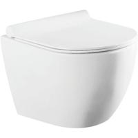 QeramiQ Salina Compact wandcloset - Spoelrandloos - 49cm - softclose zitting - wit 73173007