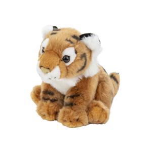 Nature Planet Pluche bruine tijger knuffel - 18 cm - Wilde dieren knuffels