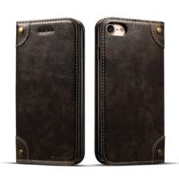 Voor iPhone 8/7 barok eenvoudige horizontale Flip lederen draagtas met houder & kaartsleuven & portemonnee (zwart)