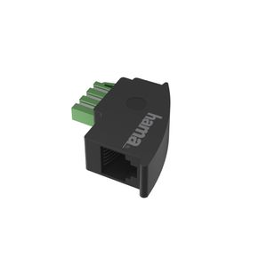 Hama Telefoon (analoog) Adapter [1x Telefoonstekker Duitsland (TAE-F) - 1x RJ11-bus] Zwart