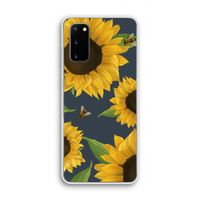 Sunflower and bees: Samsung Galaxy S20 Transparant Hoesje