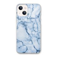 Blauw marmer: iPhone 13 Transparant Hoesje