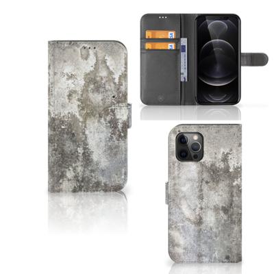 Apple iPhone 12 Pro Max | Bookcase | Beton Print | Portemonnee hoesje