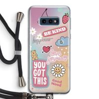 Positivity: Samsung Galaxy S10e Transparant Hoesje met koord