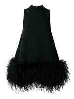 Rachel Gilbert robe courte Linc bordée de plumes - Noir Rachel Gilbert robe courte Linc bordée de plumes - Noir