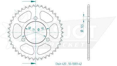 ESJOT Chain wheel 420 47z steel black