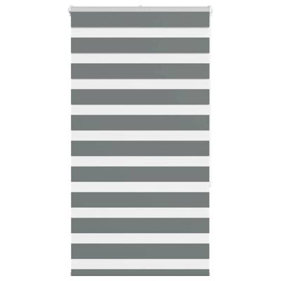 VidaXL Zebra rolgordijn 85x150 cm stofbreedte 80,9 cm donkergrijs