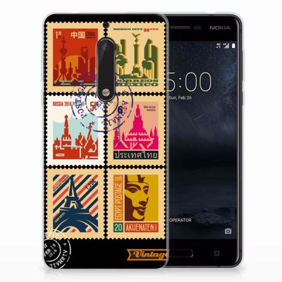 Nokia 5 | Silliconen Back Cover | Postzegels