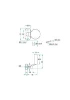 Knop vlak gekropt ovaal rozet rvs mat excl. stift