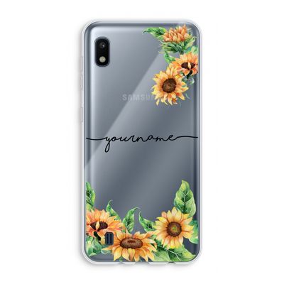 Zonnebloemen: Samsung Galaxy A10 Transparant Hoesje