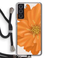 Orange Ellila flower: Samsung Galaxy S21 FE Transparant Hoesje met koord
