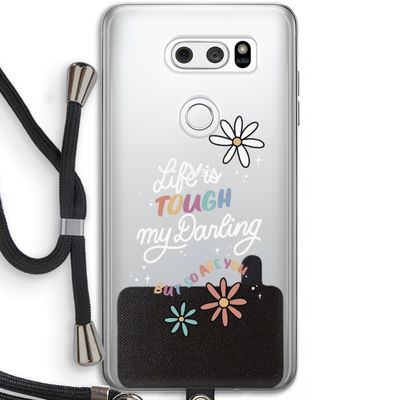 Tough Life: LG V30 Transparant Hoesje met koord