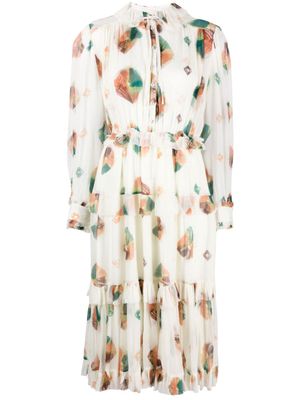 Ulla Johnson robe en chiffon Reina à coupe mi-longue - Tons neutres
