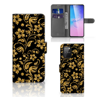 Samsung S10 Lite Hoesje Gouden Bloemen - thumbnail