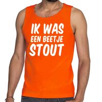 Oranje Ik was een beetje stout tanktop / mouwloos shirt voor he - thumbnail