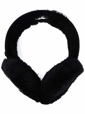 UGG cache-oreilles en peau lainée - Noir